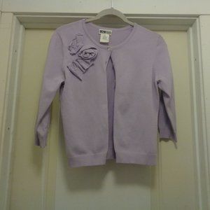 GIRLIE GIRL COQUETTE SOFT GIRL ROMANCE I.N.STUDIO LAVENDER FLOWER SWEATER PL